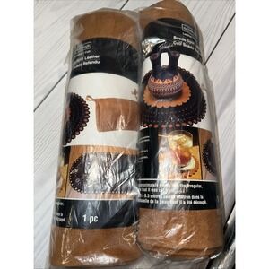 ArtMinds Suede Split Leather Tan 2pc Set 4-6sq Ft Each NWT MSRP $100